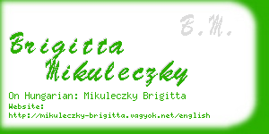 brigitta mikuleczky business card